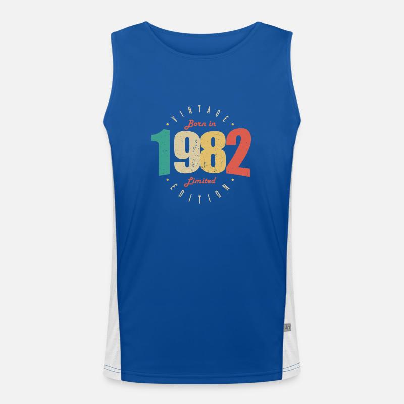 1982 Vintage Retro Geburtstagsgeschenk 1982 Funktionelles Kontrast-Tank Top für Männer 