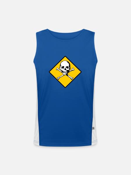 Skull and bones - Men's Functional Contrast Tank Top  - royal/white