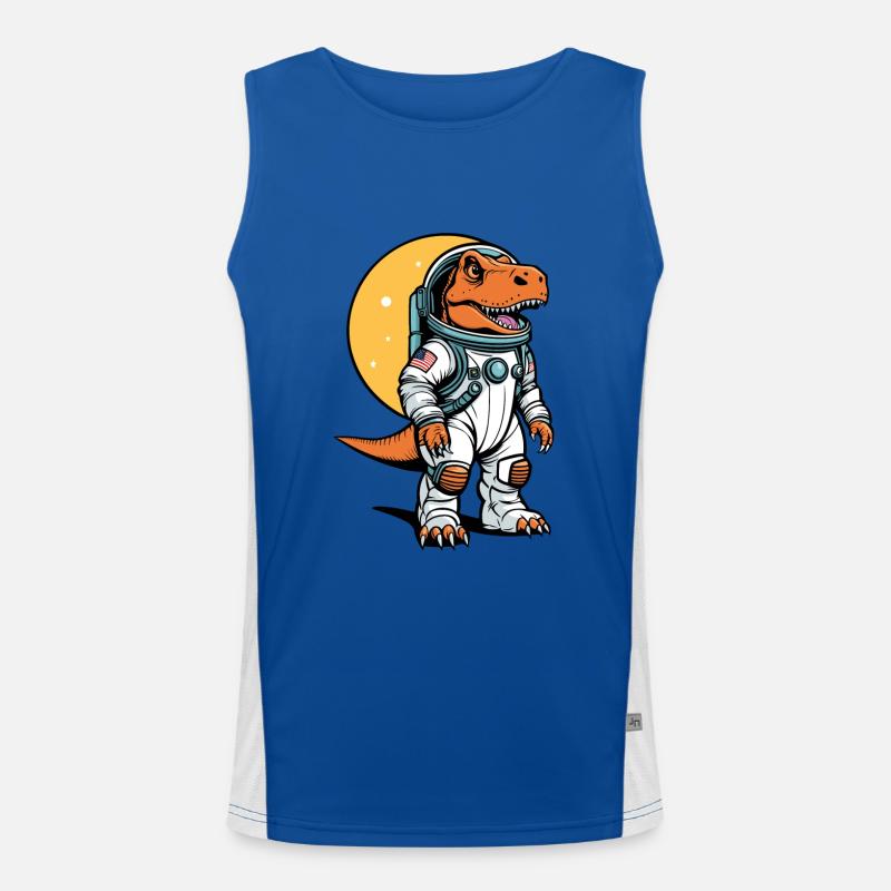 Illustration d’astronaute dinosaure Débardeur respirant contrasté Homme 