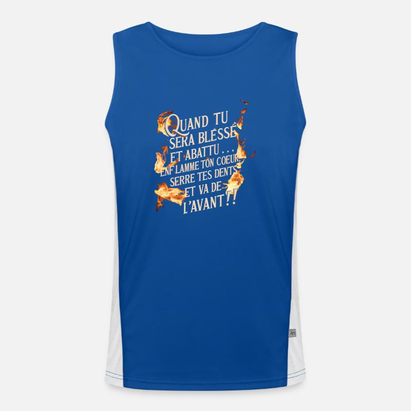 text when you're hurt - Men's Functional Contrast Tank Top  - royal/white
