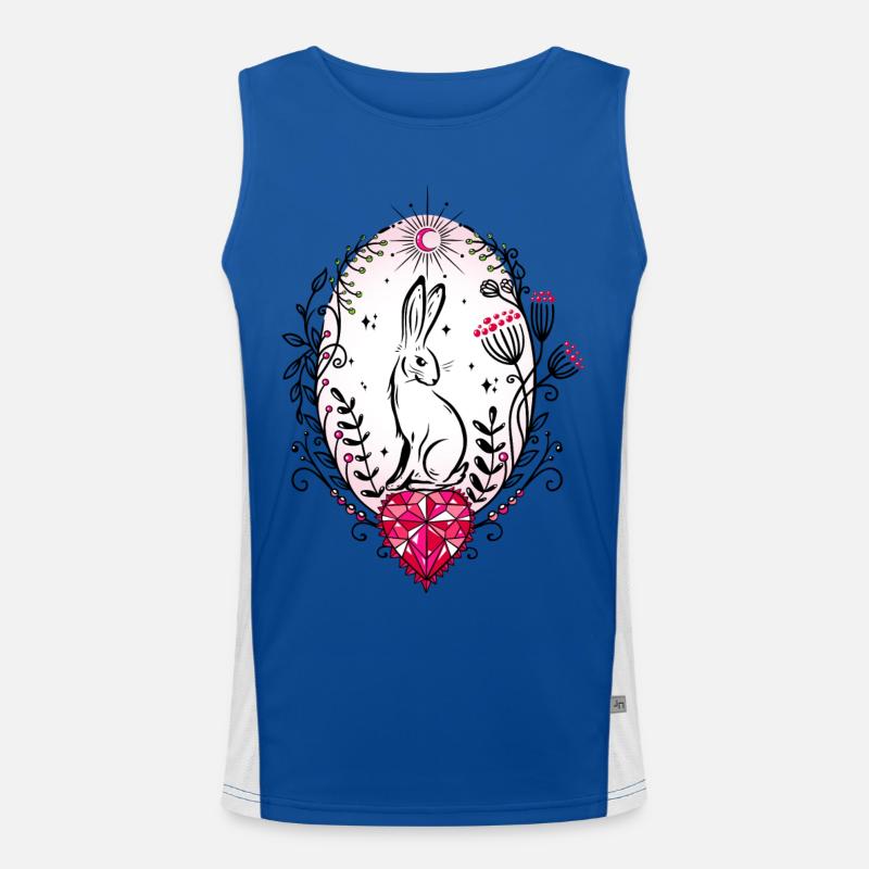 Easter with Heart Men's Functional Contrast Tank Top 