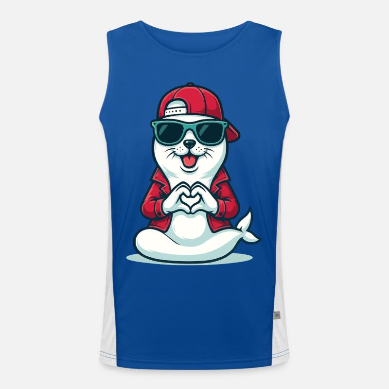 Love & Flosse Funktionelles Kontrast-Tank Top für Männer 