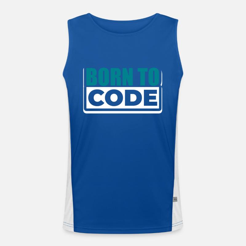 Programmer - Men's Functional Contrast Tank Top - royal/white