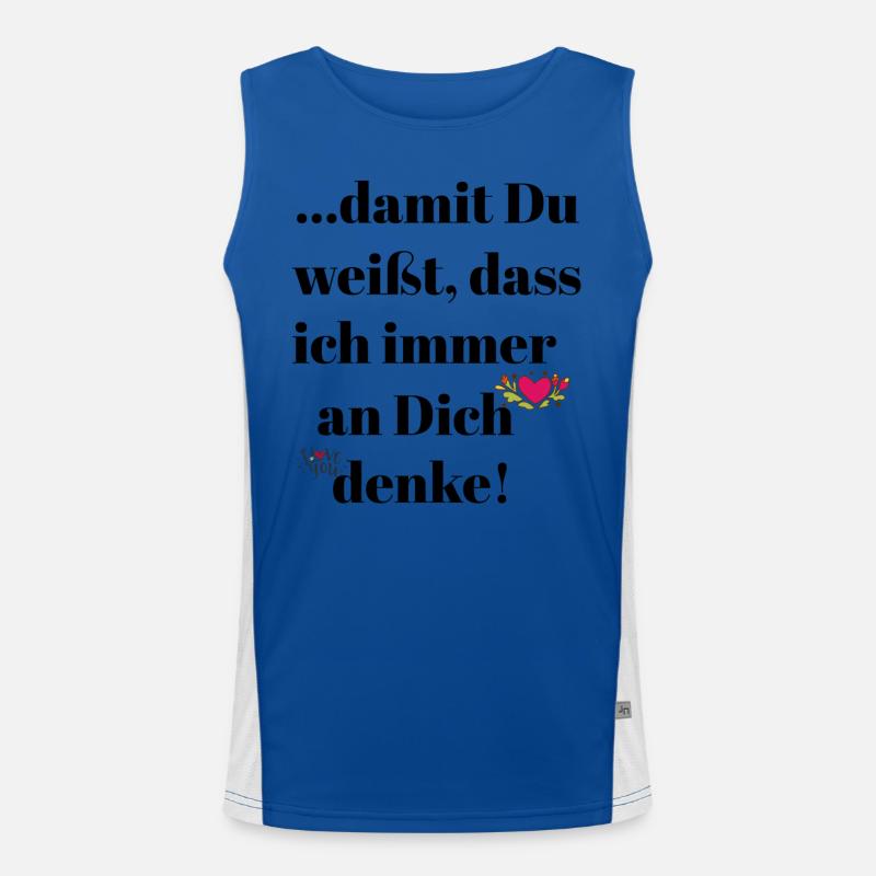 Denken Funktionelles Kontrast-Tank Top für Männer 