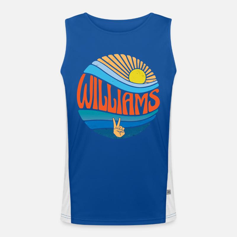 Williams Shirt Vintage Sunset Williams Groovy Tie Men's Functional Contrast Tank Top 
