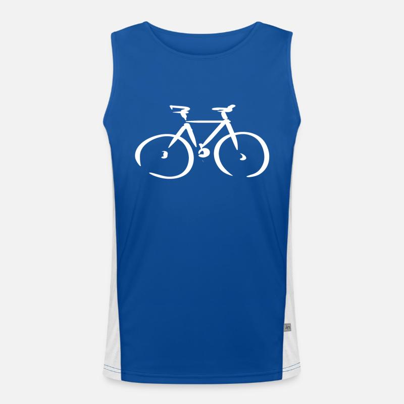 bicycle - Men's Functional Contrast Tank Top  - royal/white