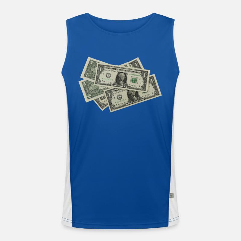 Geld - Dollar - Bargeld Funktionelles Kontrast-Tank Top für Männer 