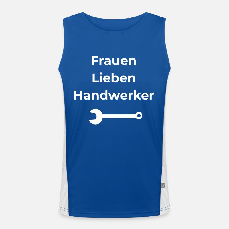 Frauen Lieben Handwerker Funktionelles Kontrast-Tank Top für Männer 