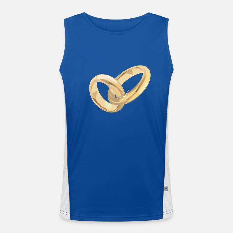 Der goldene Ehering Funktionelles Kontrast-Tank Top für Männer 
