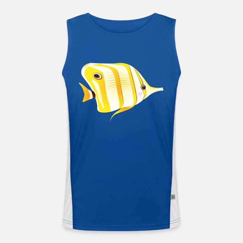 Fisch Funktionelles Kontrast-Tank Top für Männer 