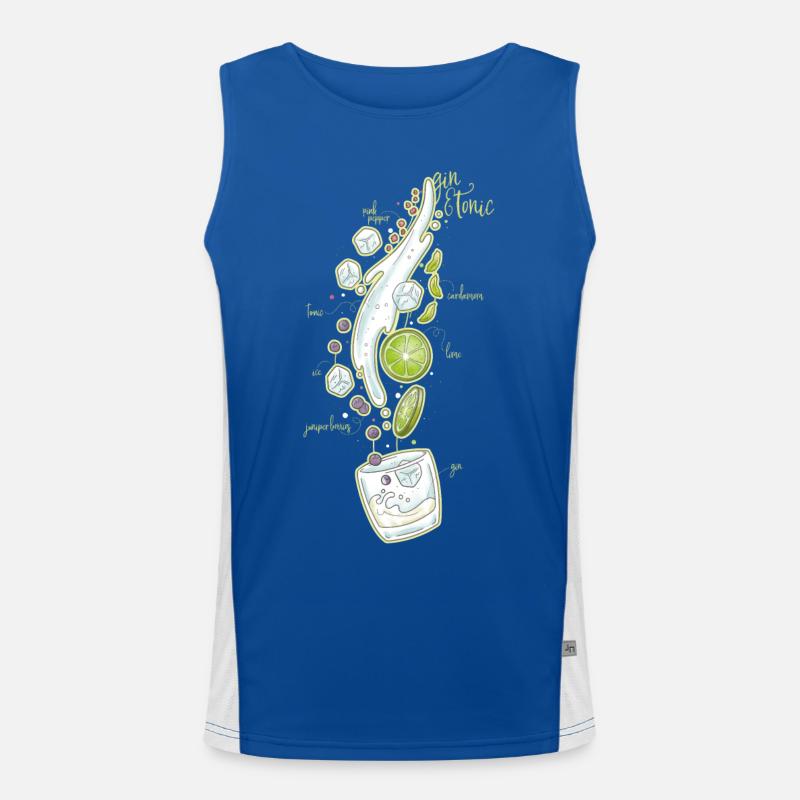 Gin and Tonic Funktionelles Kontrast-Tank Top für Männer 