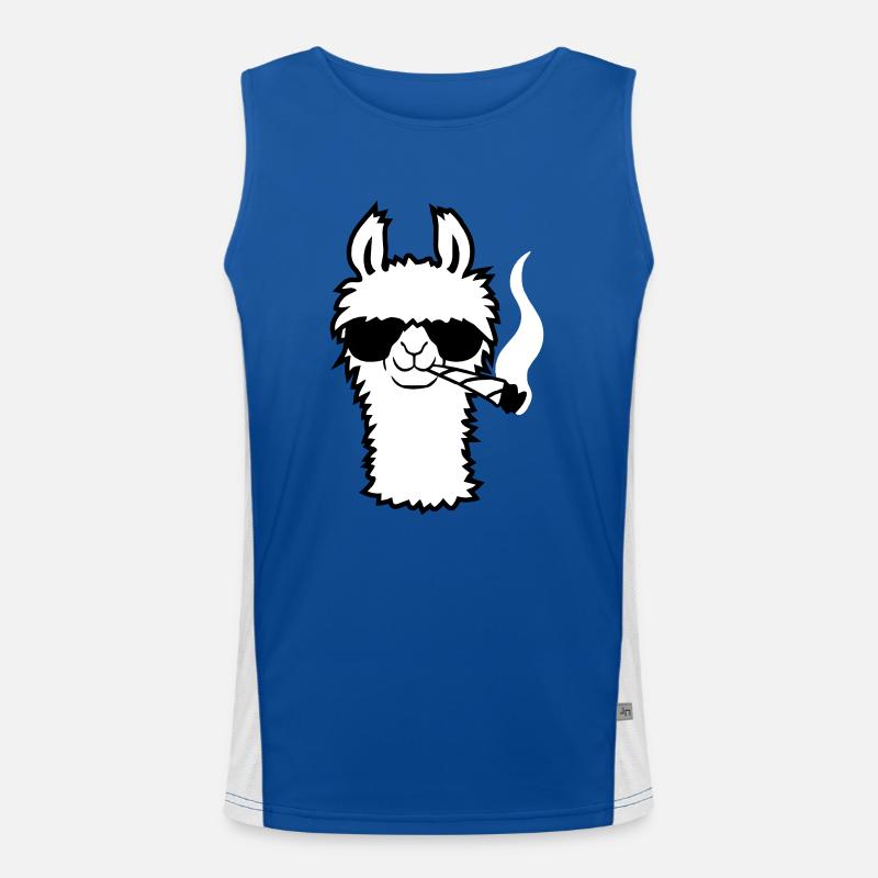 Lama With Joint Men's Functional Contrast Tank Top 