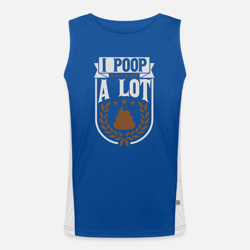 I poop a lot Funktionelles Kontrast-Tank Top für Männer 