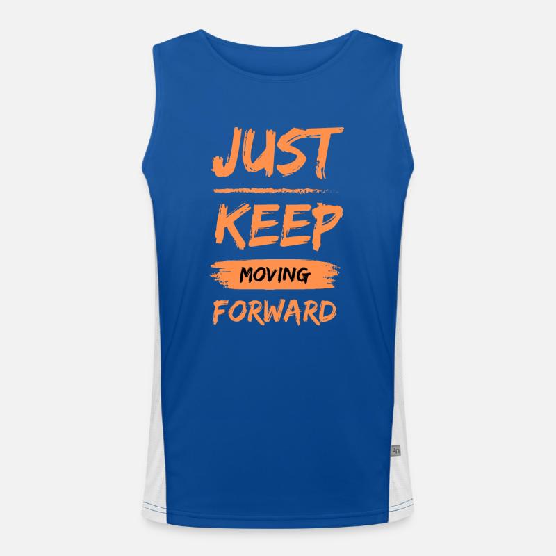 Just keep moving forward Men's Functional Contrast Tank Top 