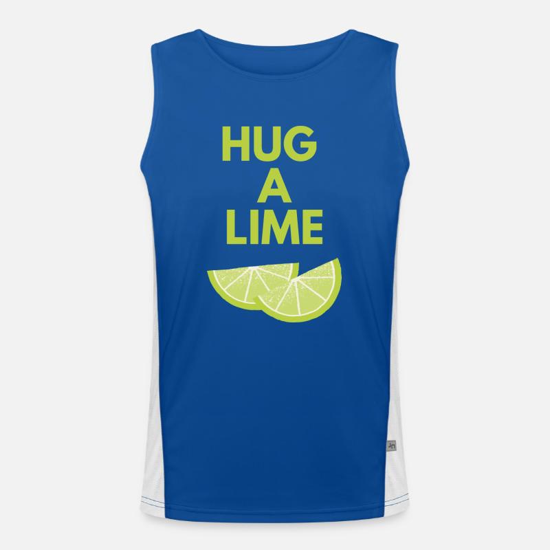 HUG A LIME Men's Functional Contrast Tank Top 
