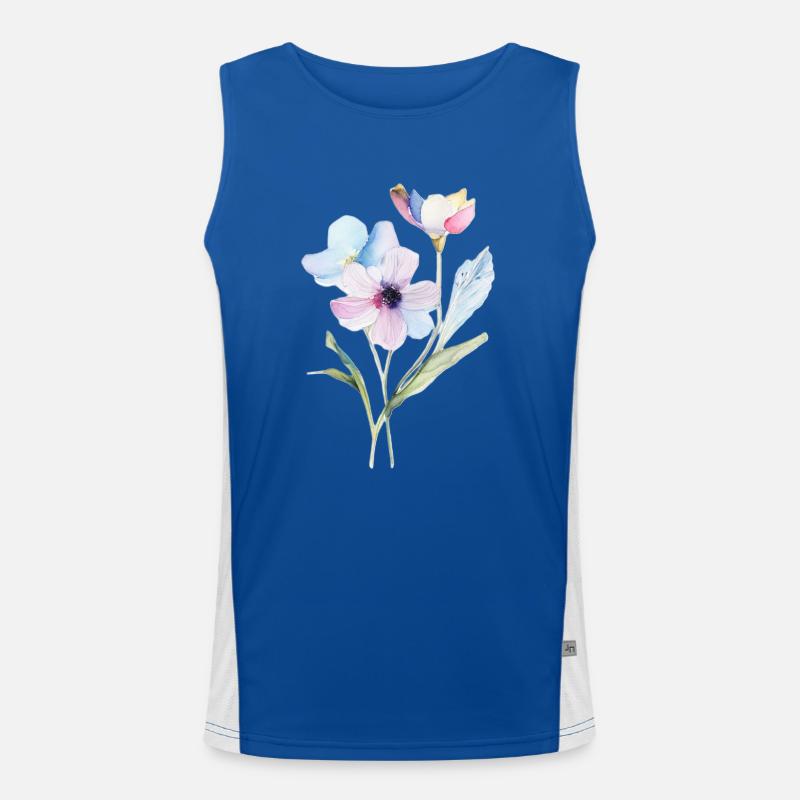 Tiny Flower Men's Functional Contrast Tank Top 
