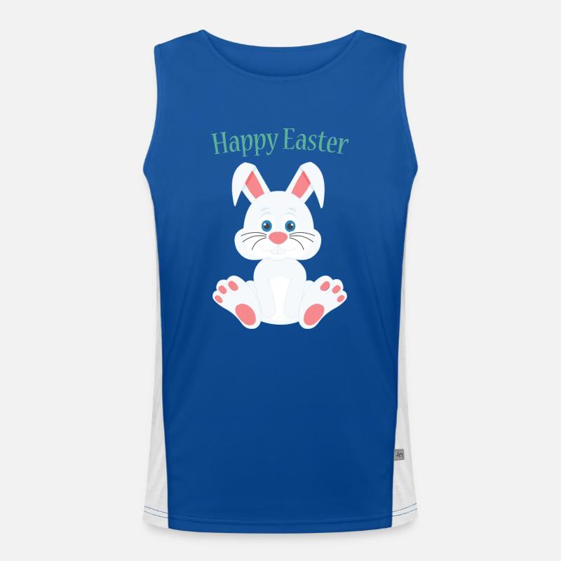 Cute easter bunny Men's Functional Contrast Tank Top 