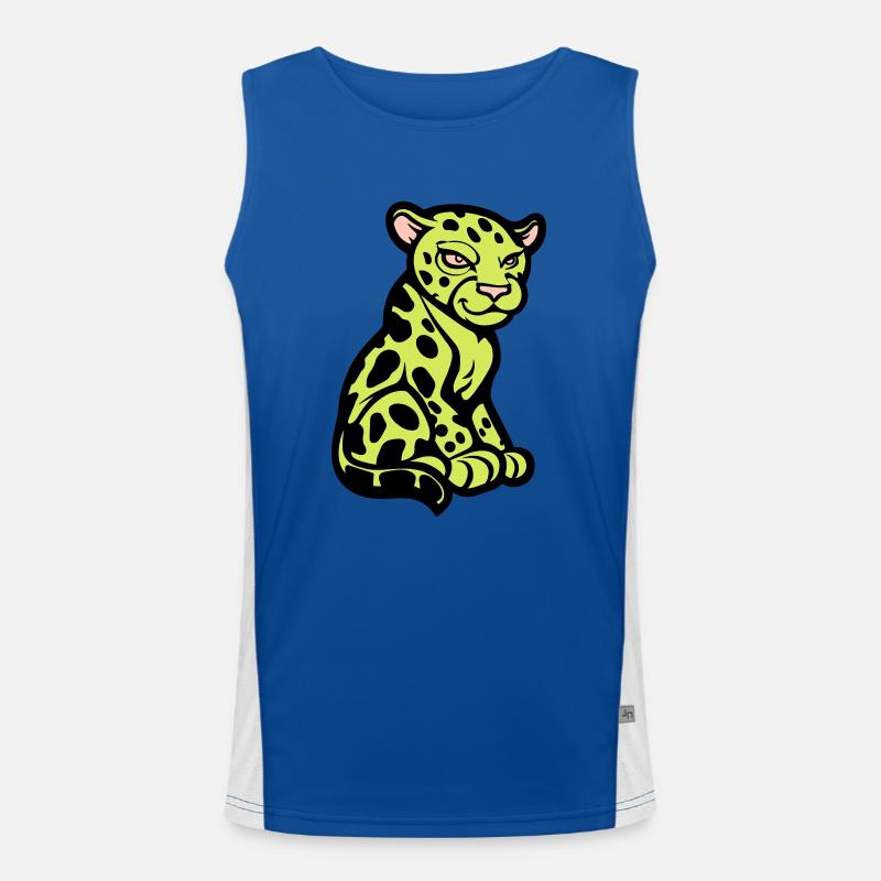 gepard tier comic Funktionelles Kontrast-Tank Top für Männer 