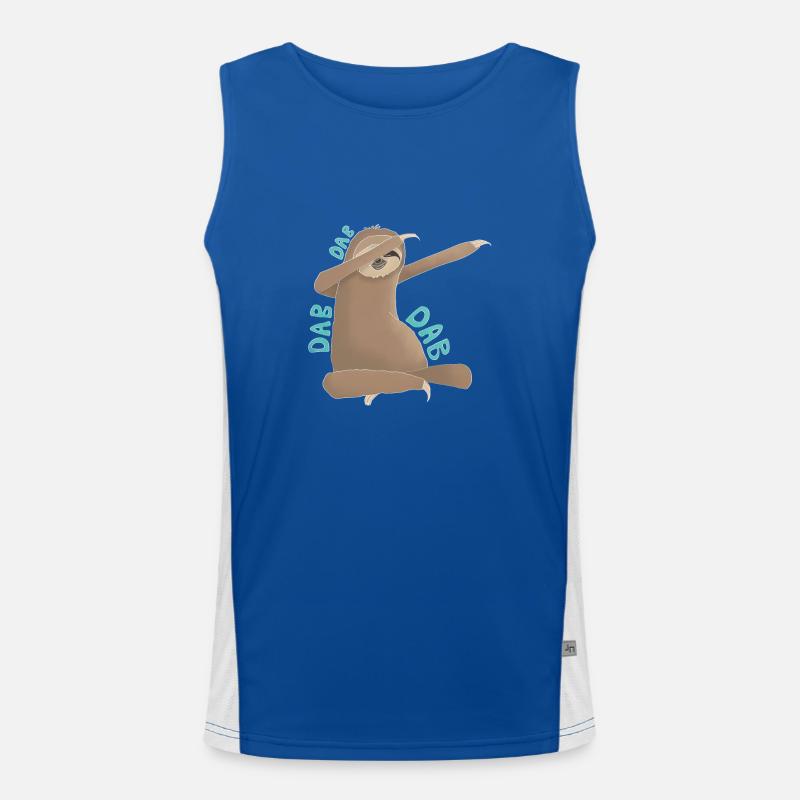 Faultier Dabbi Slothy Funktionelles Kontrast-Tank Top für Männer 