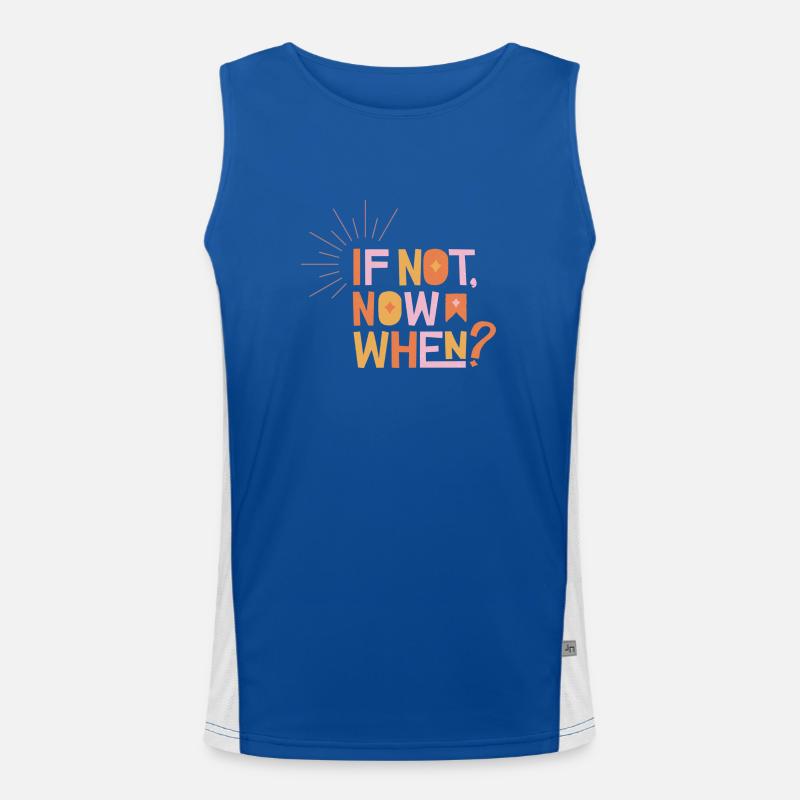 If Not Now When? Funktionelles Kontrast-Tank Top für Männer 