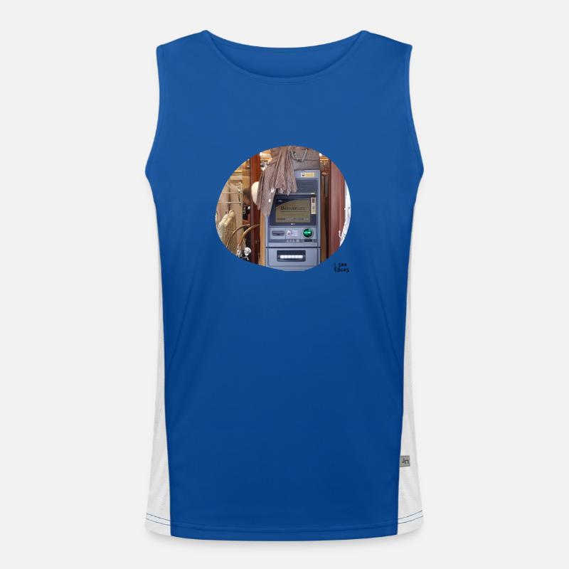 I see faces - Ich sehe Gesichter '20 Funktionelles Kontrast-Tank Top für Männer 