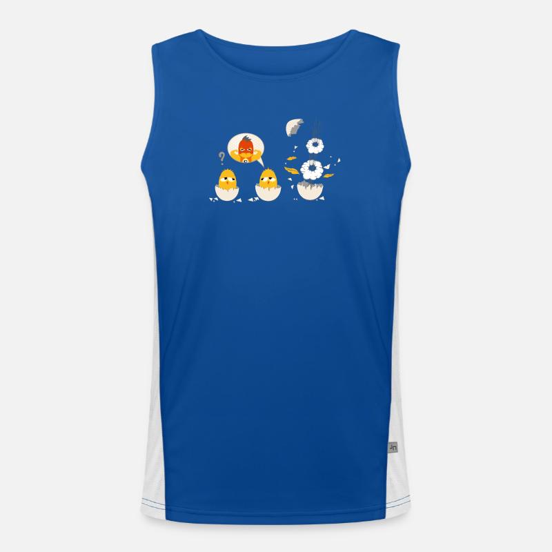 chick as a superhero - Men's Functional Contrast Tank Top  - royal/white