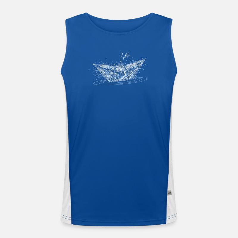 Papierschiff Funktionelles Kontrast-Tank Top für Männer 