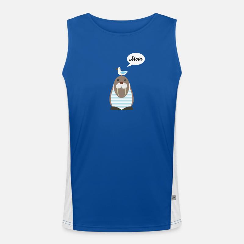 Moin, Seelöwe, Möwe Funktionelles Kontrast-Tank Top für Männer 