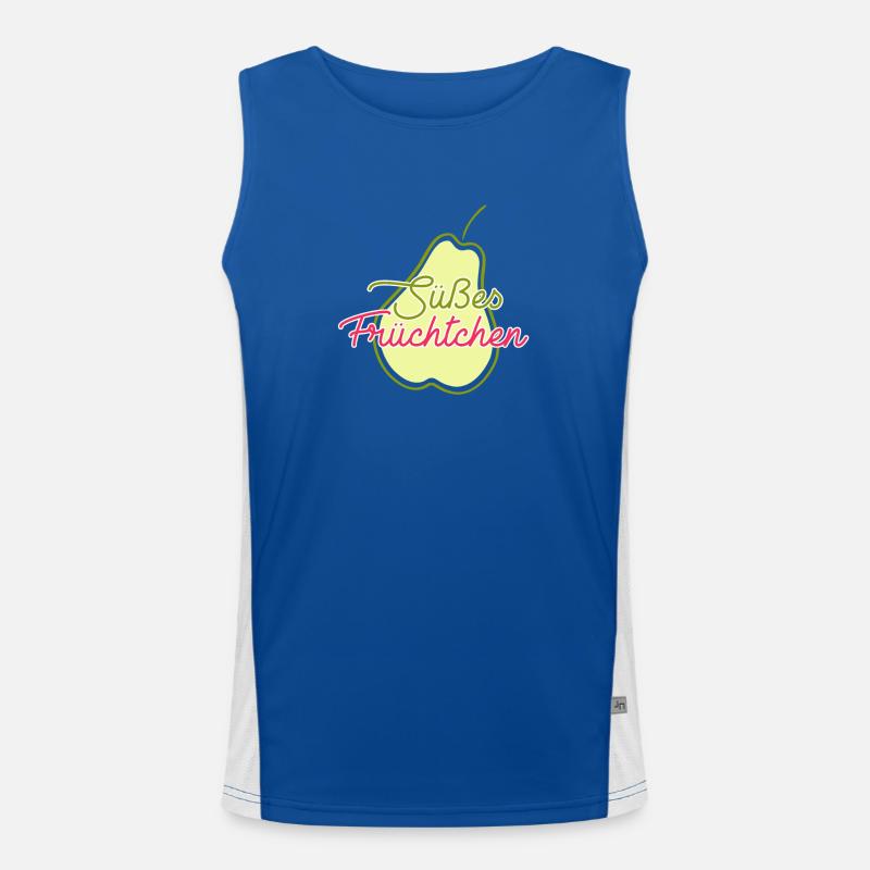 Obst Früchte Geschenkidee Früchte Funsprüche Obst Funktionelles Kontrast-Tank Top für Männer 