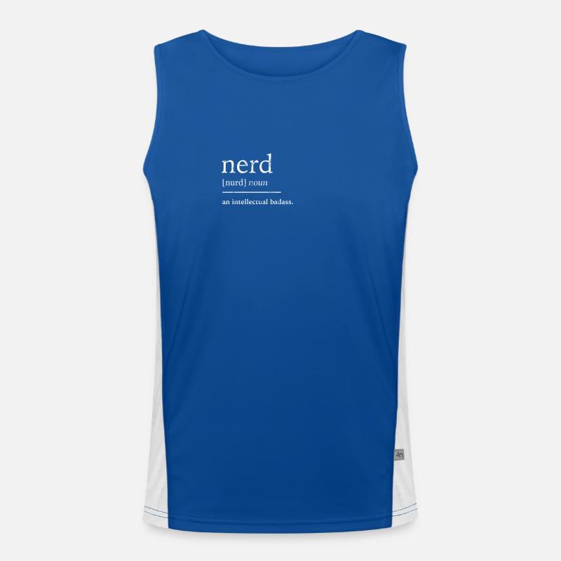 Streber Nerd Funktionelles Kontrast-Tank Top für Männer 