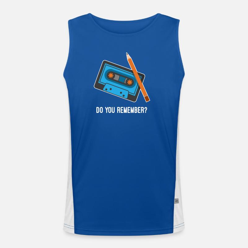 Que tu remember ? Cassette et crayon Fun Design Débardeur respirant contrasté Homme 