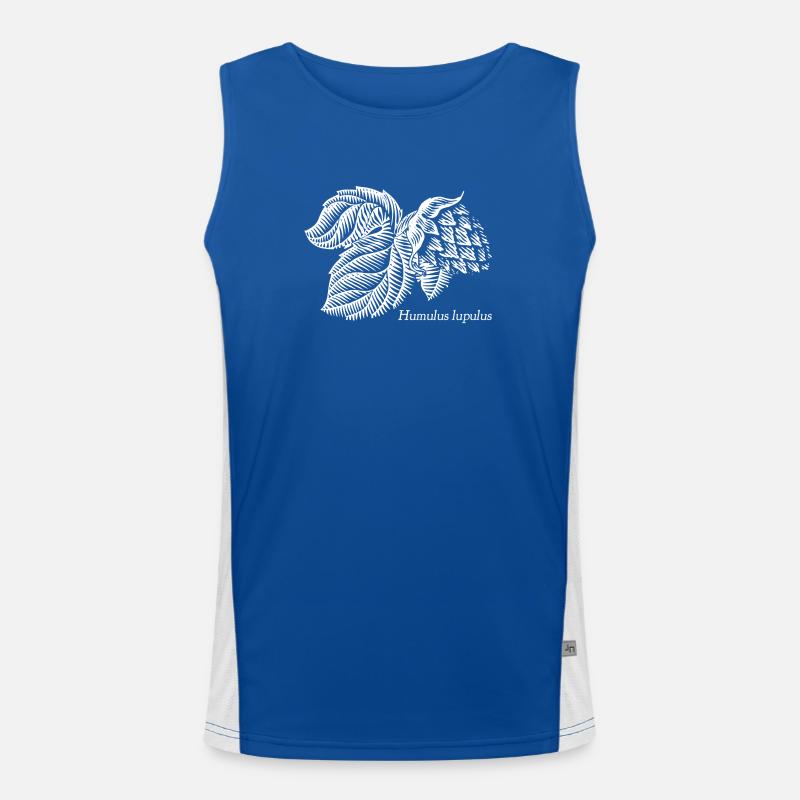 Humulus lupulus Let's get hoppy - Men's Functional Contrast Tank Top  - royal/white