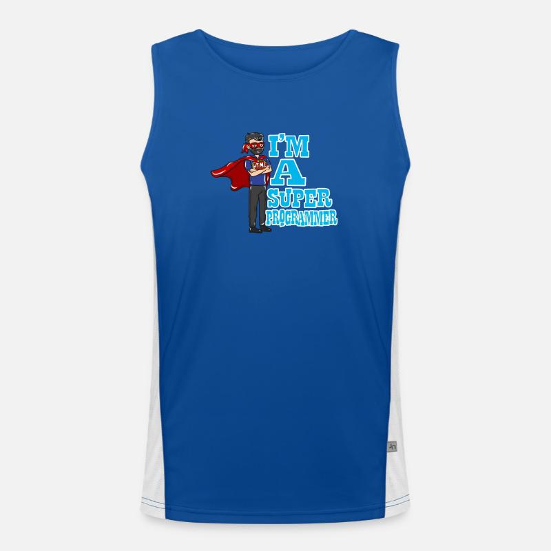 Programmer computer science gift - Men's Functional Contrast Tank Top  - royal/white
