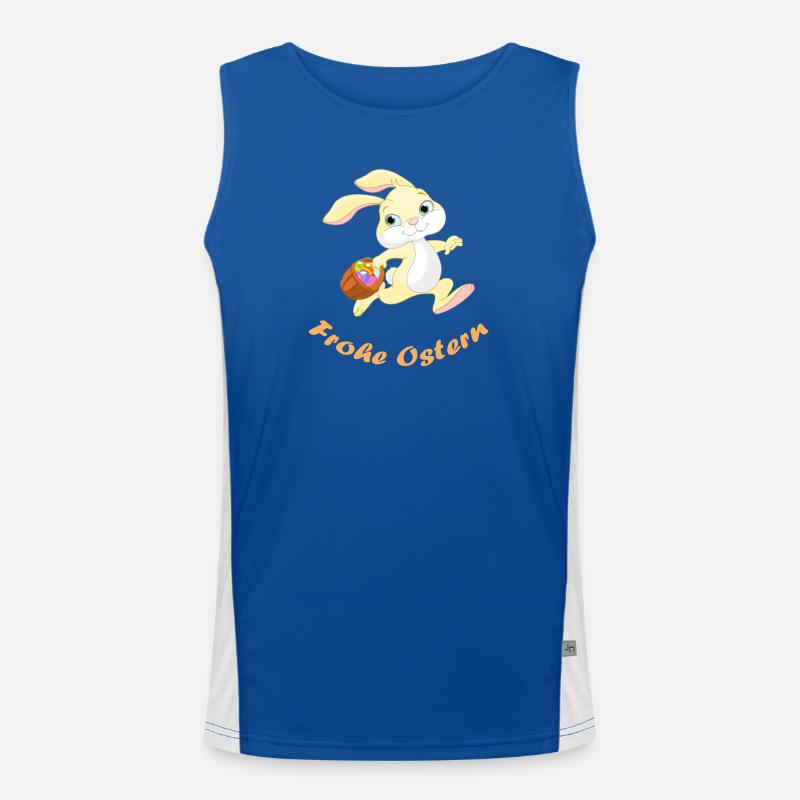 Easter - Men's Functional Contrast Tank Top  - royal/white
