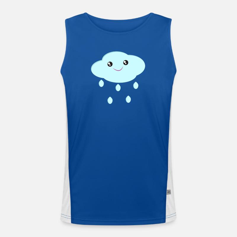 Cloud cute cloud kawaii style gift for kids Men's Functional Contrast Tank Top 