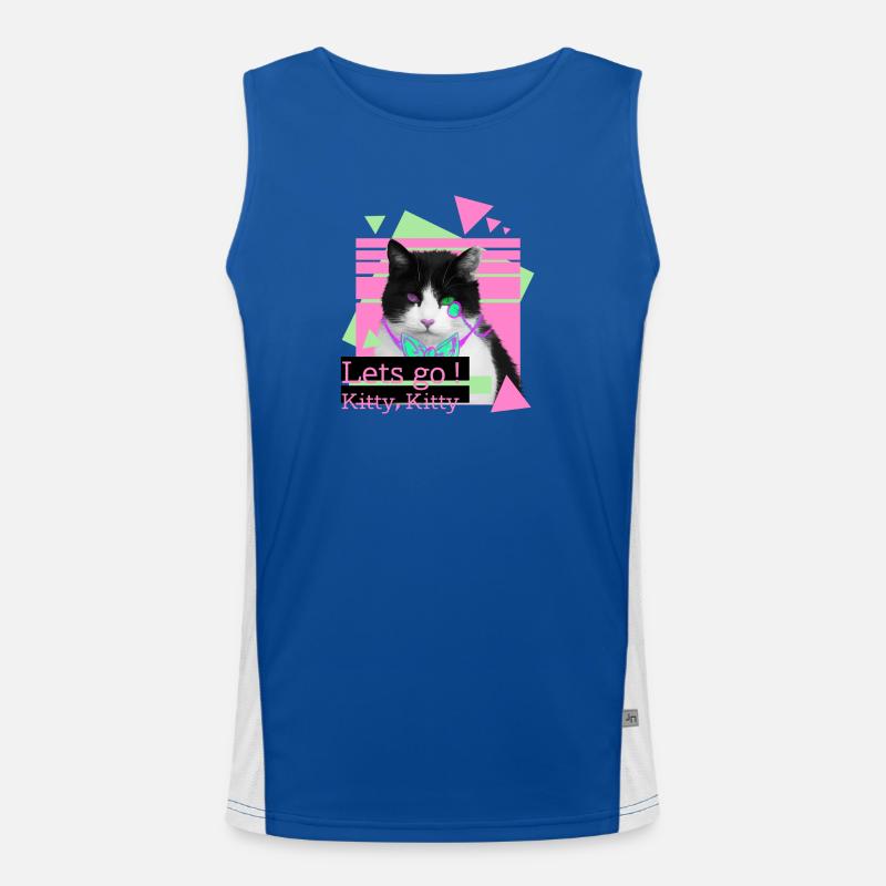 Lets go kitty, kitty Men's Functional Contrast Tank Top 