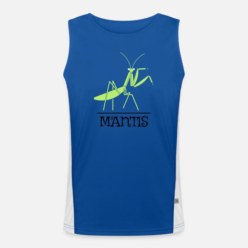 Mantis Gottesanbeterin Insekt Design Funktionelles Kontrast-Tank Top für Männer 