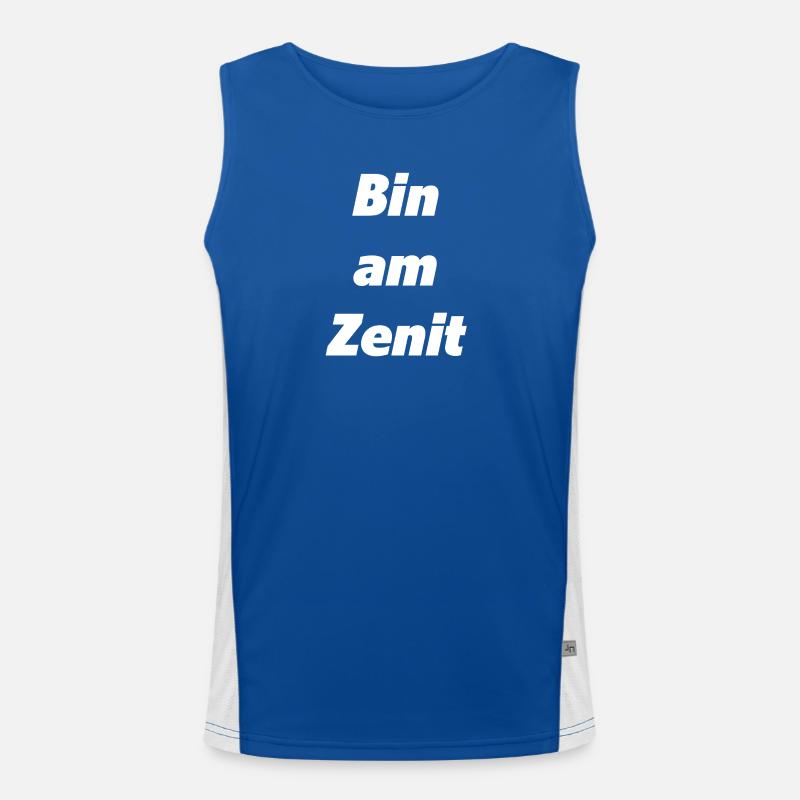 Bin am Zenit Funktionelles Kontrast-Tank Top für Männer 