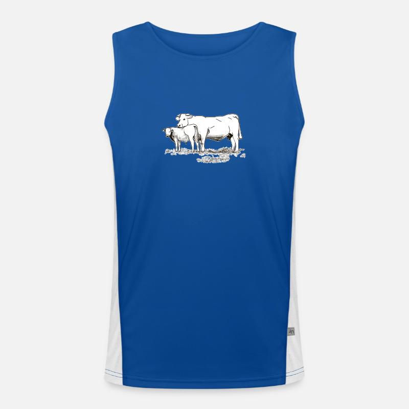 Vache avec veau Débardeur respirant contrasté Homme 