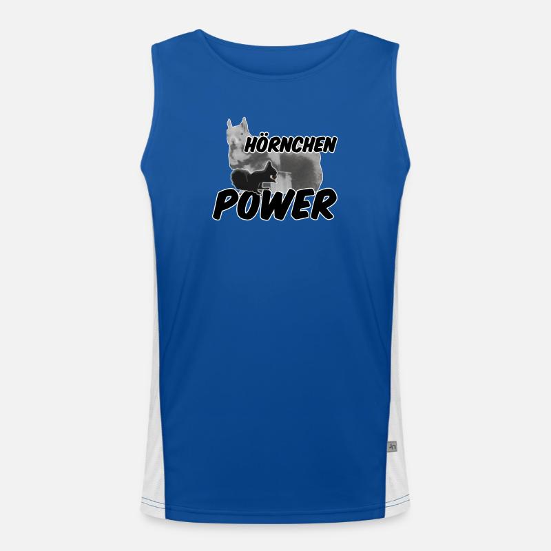 Hörnchenpower Eichhörnchen Tiere Spruch Funktionelles Kontrast-Tank Top für Männer 