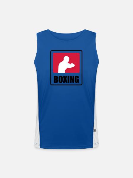Boxeur - Boxe 🥊 - Débardeur respirant contrasté Homme - bleu/blanc