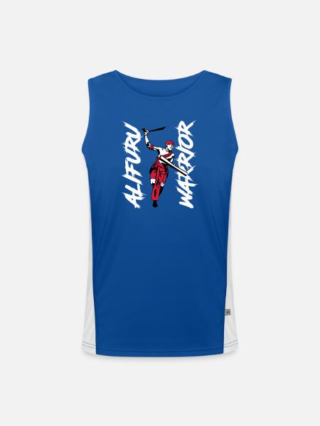 Alifuru Warrior Man - Men's Functional Contrast Tank Top  - royal/white