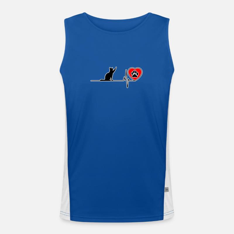 I love cats paws Men's Functional Contrast Tank Top 