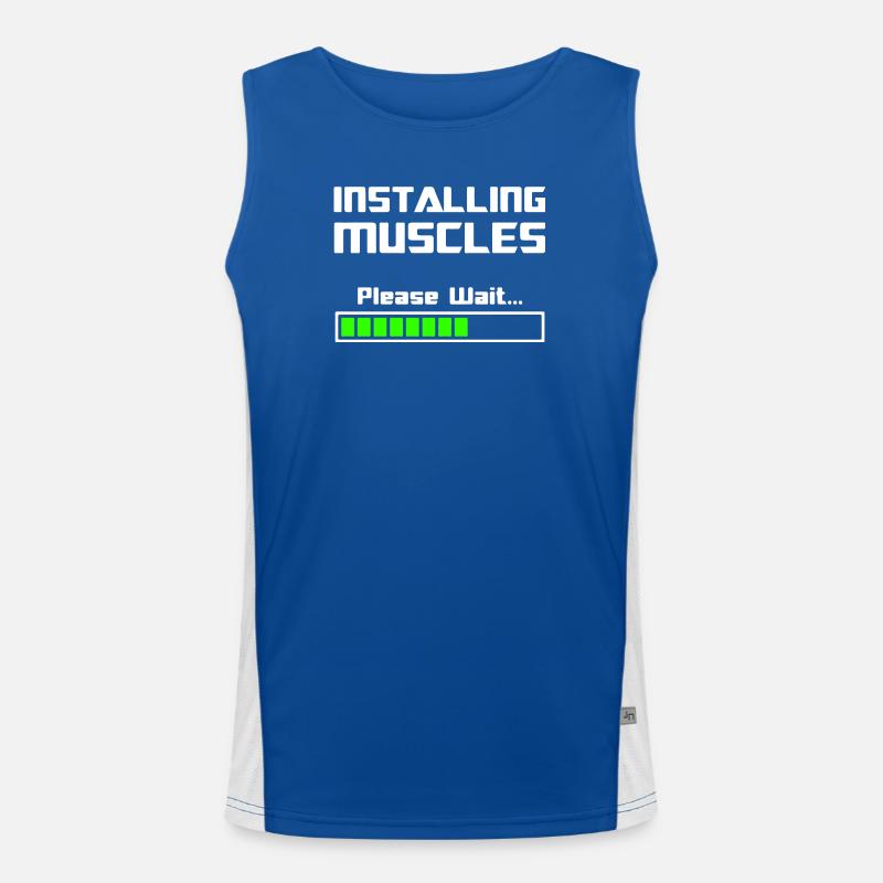 Installing Muscles Install Muscles - Men's Functional Contrast Tank Top  - royal/white