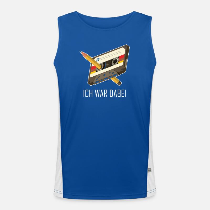 Kassette Bleistift 80er 90er Erinnerung Geschenk Funktionelles Kontrast-Tank Top für Männer 