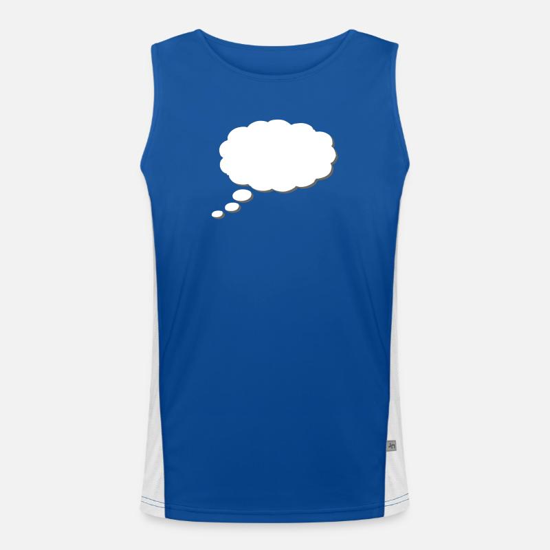 Nuage de pensée, Thinkbubble. Pour personnaliser Débardeur respirant contrasté Homme 