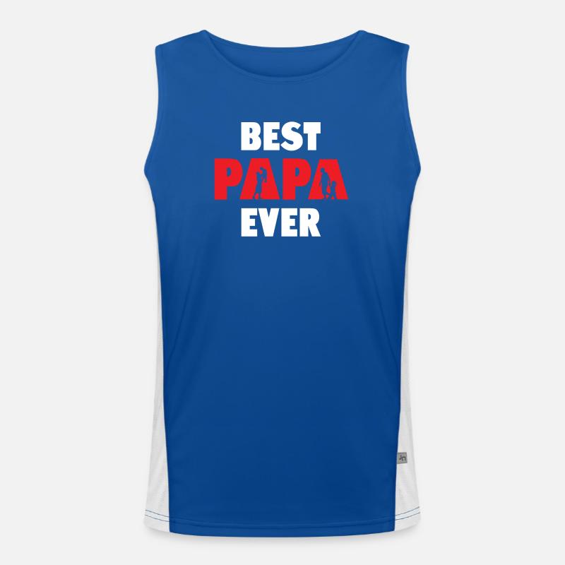 Bester Papa aller Zeiten Funktionelles Kontrast-Tank Top für Männer 