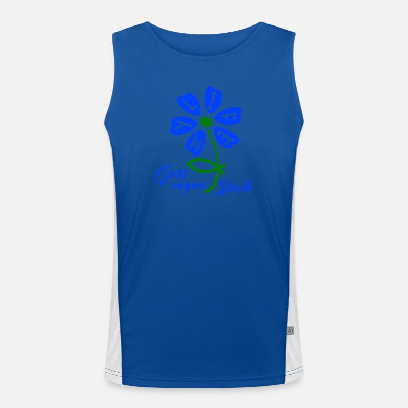 God bless you Men's Functional Contrast Tank Top 