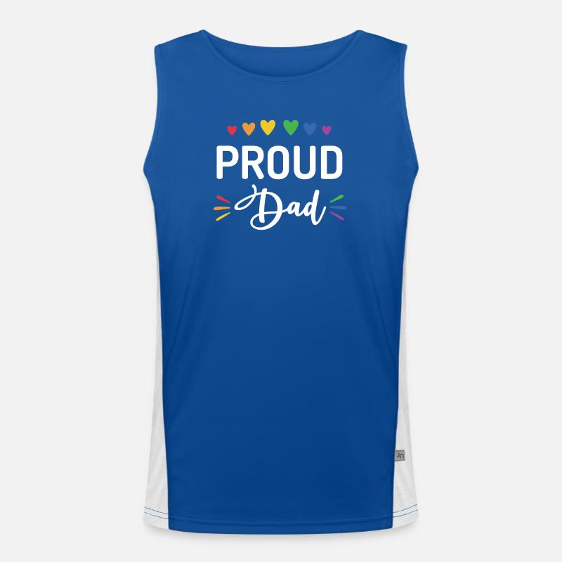 Stolzer Papa Funktionelles Kontrast-Tank Top für Männer 