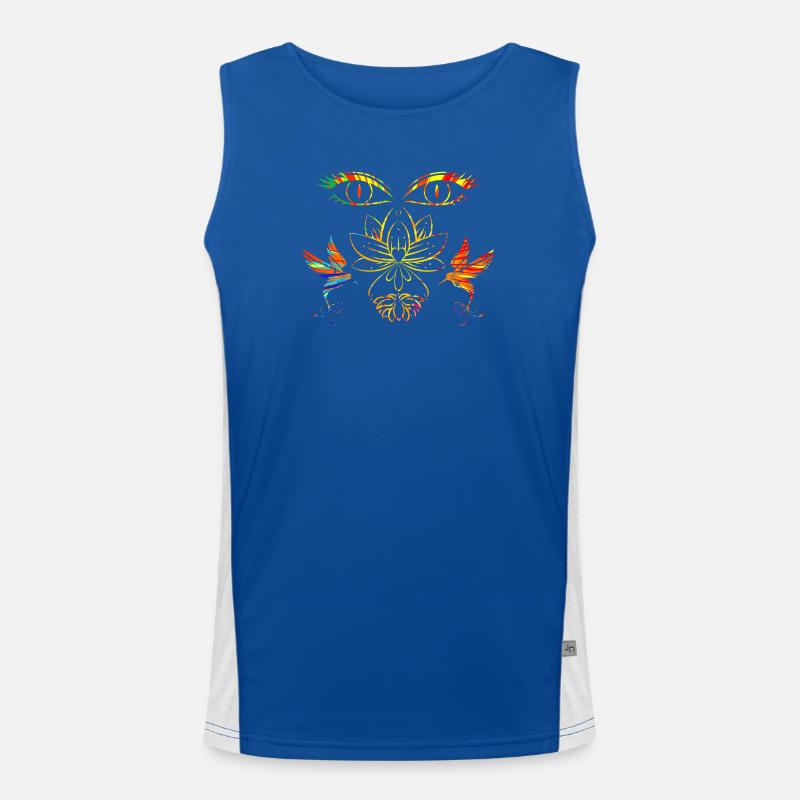 Zen-Gesicht Funktionelles Kontrast-Tank Top für Männer 